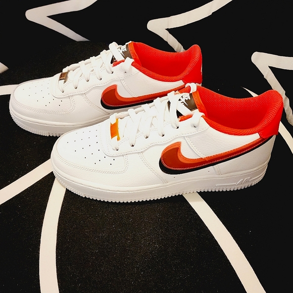 Nike Air Force 1 LV8 GS Double Swoosh Bright Crimson CW1574-101 Size 6.5 New - Picture 3 of 12